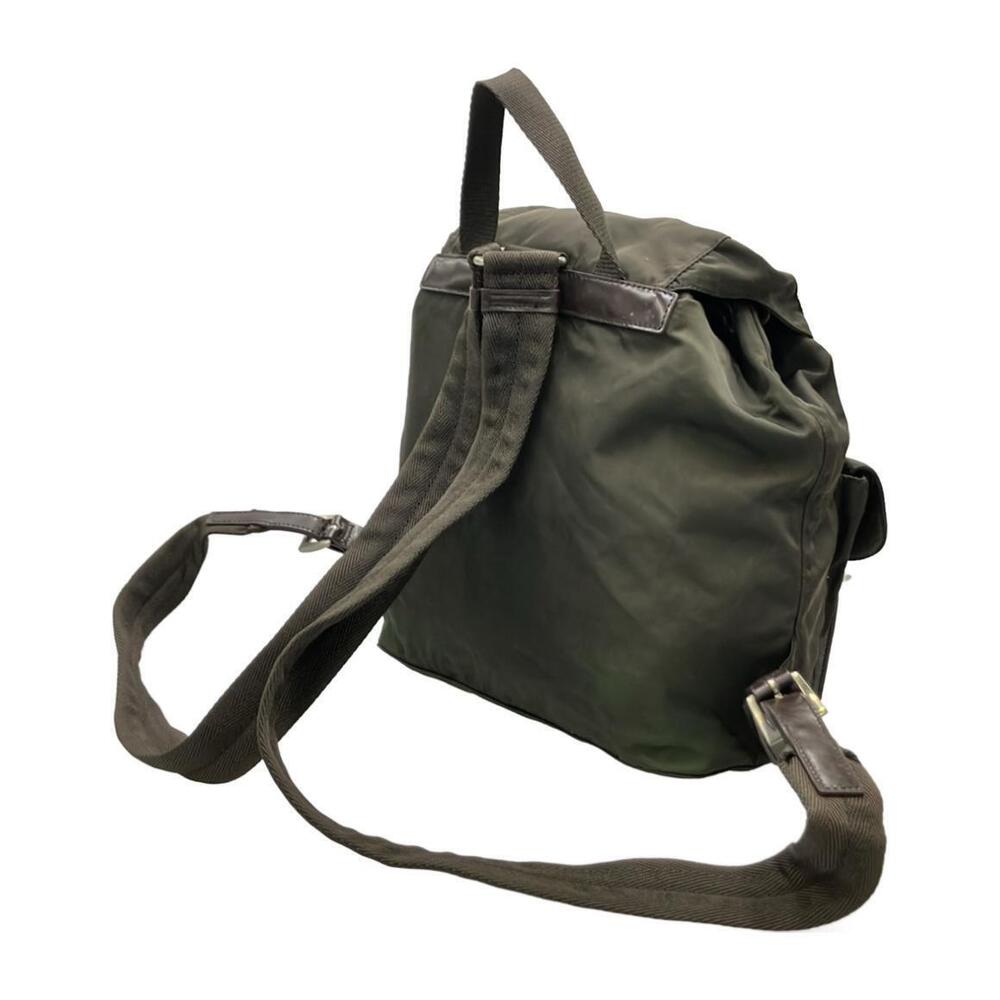 Prada Tessuto leather backpack nylon Vela trim Green - Picture 3 of 6